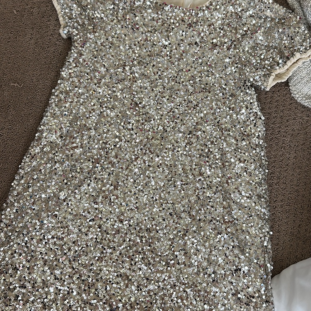 Sparkling Silver Kids Dress